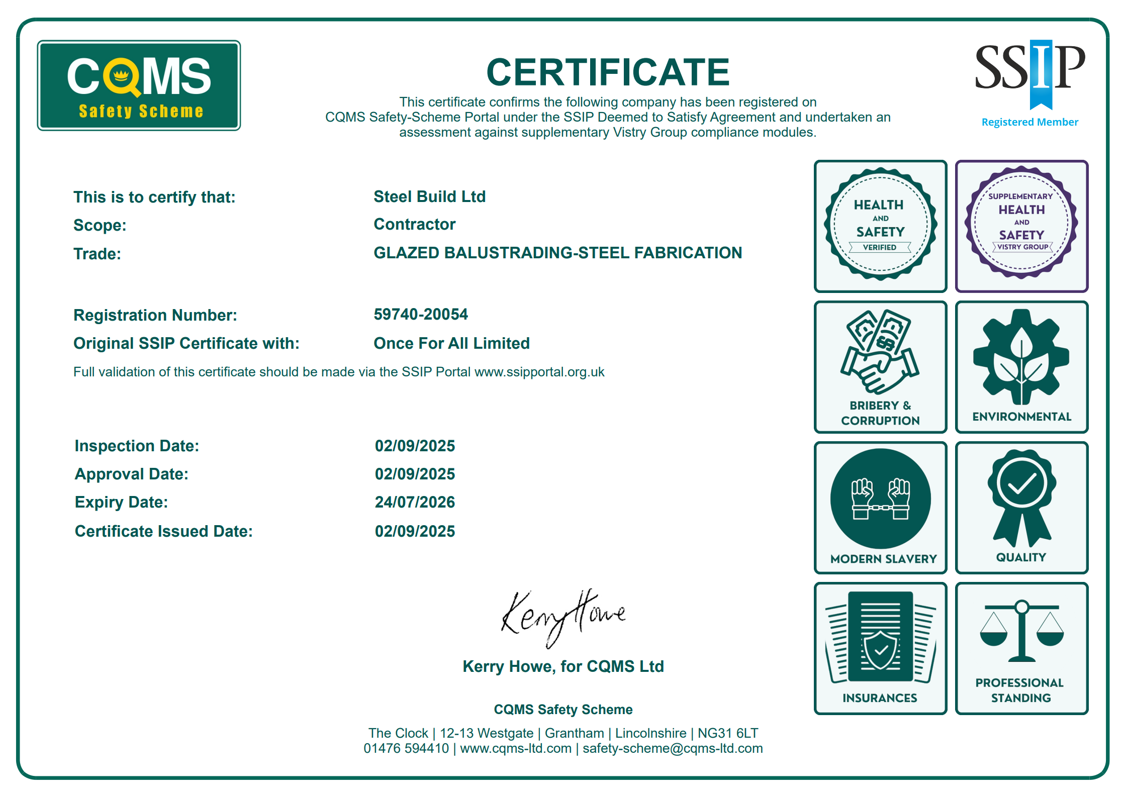 Certificate